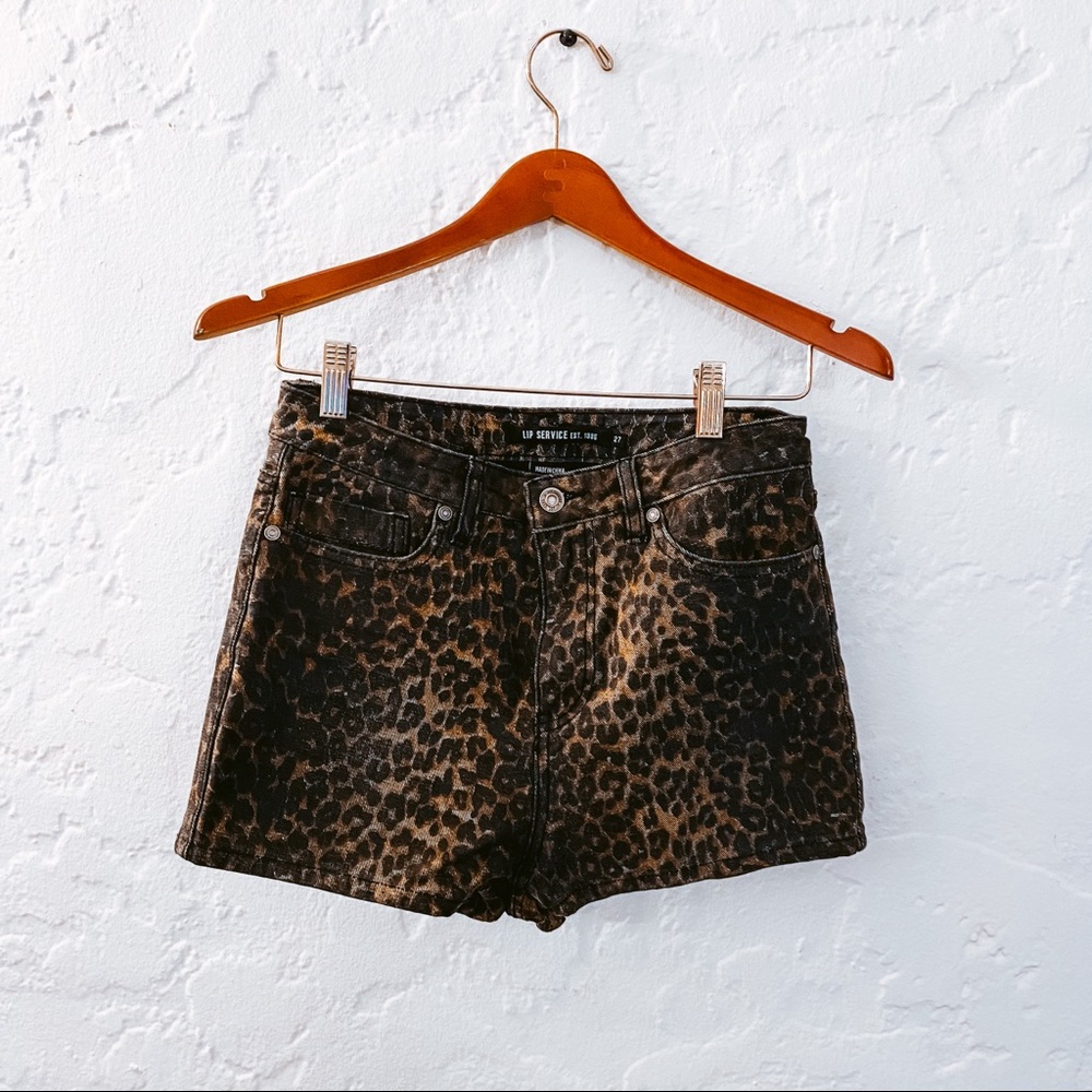 Lip Service cheetah shorts